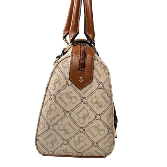 Dasein NWOT's - Womens Two-Tone Monogram Barrel Shoulder/Crossbody Purse - Picture 2 of 16